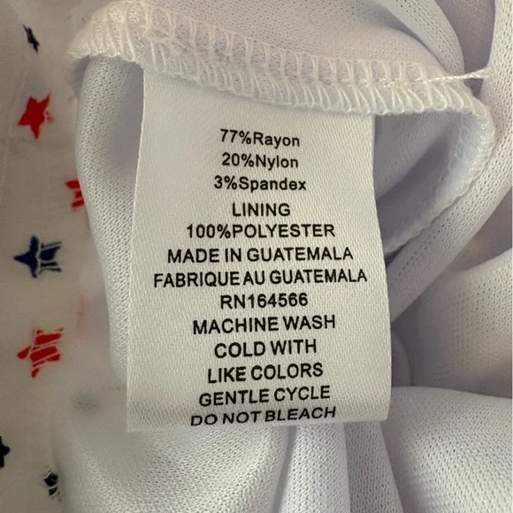 Kate Park Patriotic USA 4th of July America Red White Blue Star Skirt Skor - Picture 7 of 8